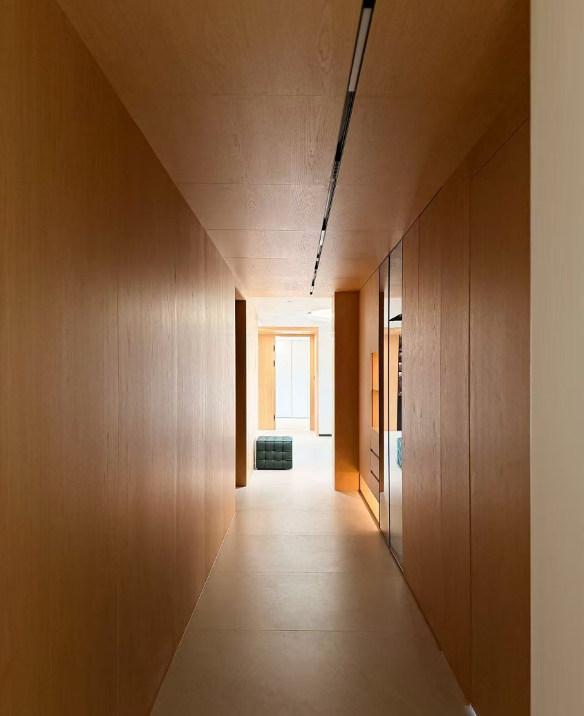 Residence teak paneling